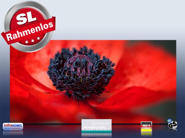 Infrarotheizung als Bild Bildheizung 700 Watt 120x60 M10-SL Mohn