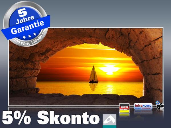 Infrarot Bildheizung 700 Watt 120x60 M10-SL sailing