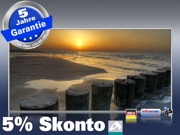 Infrarot Bildheizung 700 Watt 120x60 M10-SL sundown