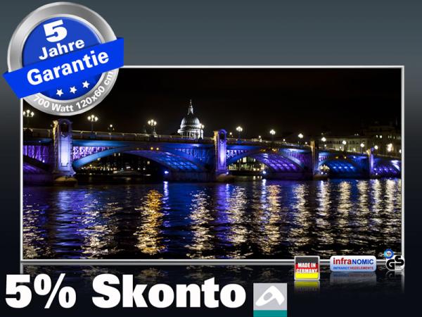 Infrarot Bildheizung 700 Watt 120x60 M10-SL London bei Nacht