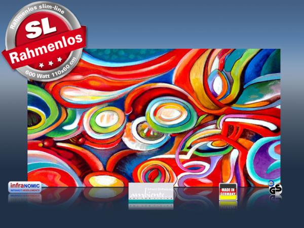 Infrarot Bildheizung Kunst 600 Watt 110x60 M10-SL fondale fantasia