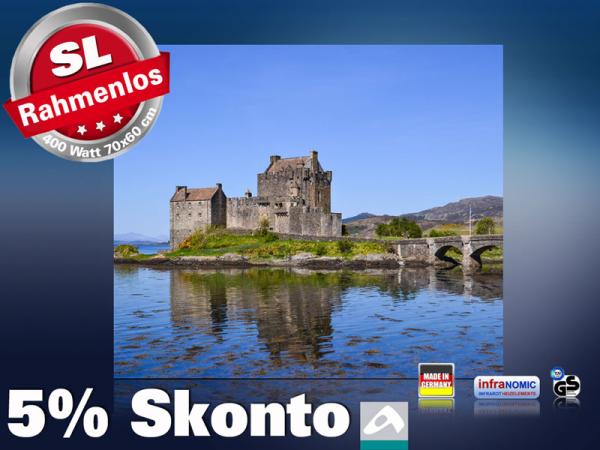 Infrarot Bildheizung 400 Watt 70x60 M10-SL Eilean Donan Castl