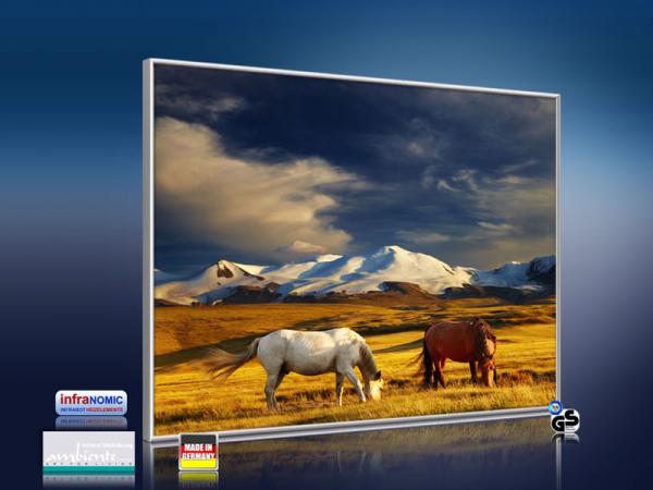 Infrarot Bildheizung 400 Watt 70x60 M10-SL Wildpferde
