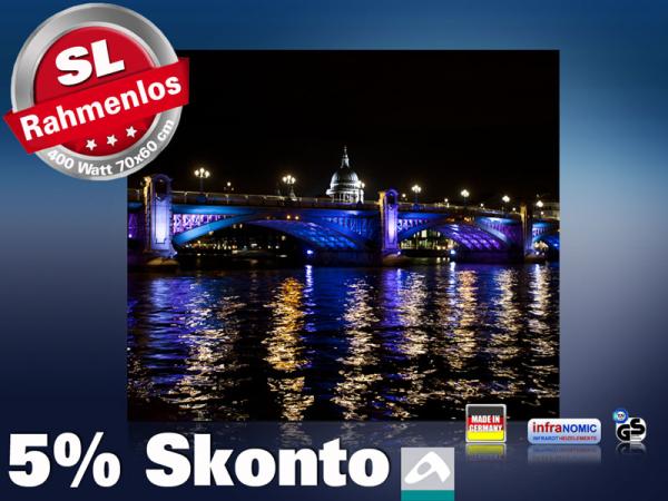 Infrarot Bildheizung 400 Watt 70x60 M10-SL London bei Nacht