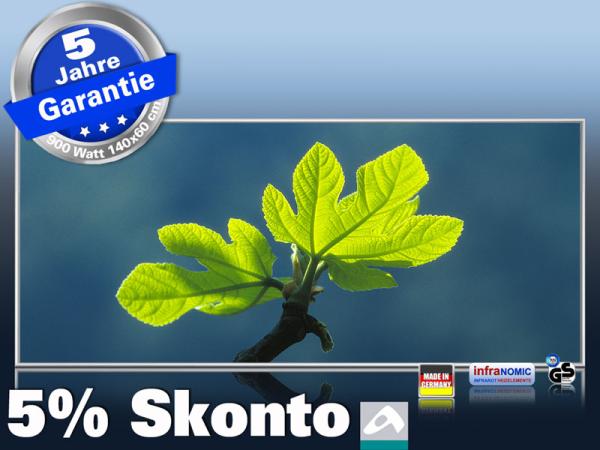 Infrarotheizung als Bild Bildheizung 900 Watt 140x60 M10-SL Ahornblatt