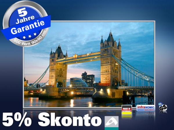 Infrarot Bildheizung 500 Watt 90x60 M10-SL Tower-Bridge