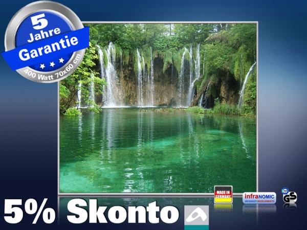 Infrarot Bildheizung 400 Watt 70x60 M10-SL Wasserfall