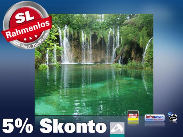 Infrarot Bildheizung 400 Watt 70x60 M10-SL Wasserfall