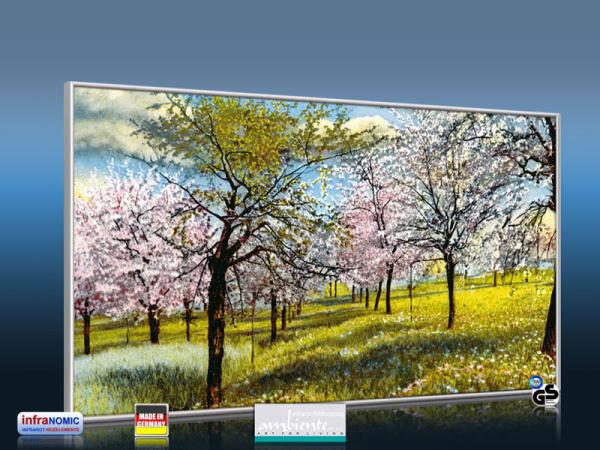 Infrarot Bildheizung Kunst 600 Watt 110x60 M10-SL Baumblüte