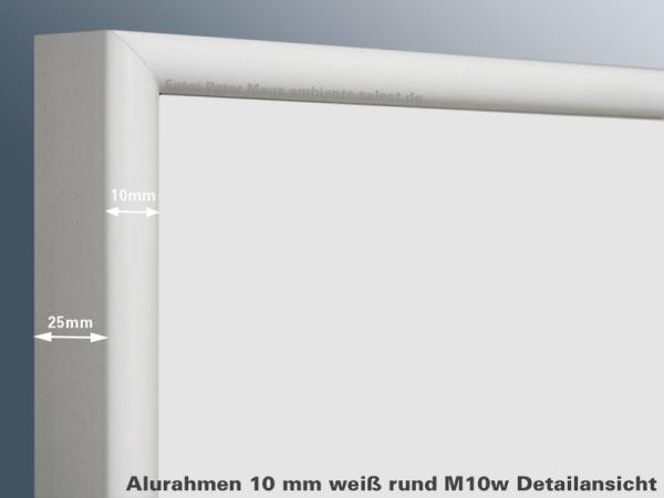 Infrarotheizung 900 Watt ESG Glas weiß 140x60 Rahmen weiß M10W