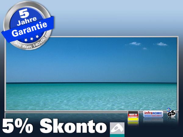 Infrarotheizung als Bild Bildheizung 900 Watt 140x60 M10-SL Mittelmeer