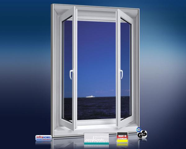 Infrarot Bildheizung 500 Watt 90x60 M10-SL Fensterblick Meer
