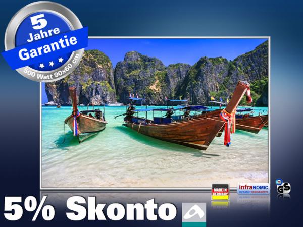 Infrarot Bildheizung 500 Watt 90x60 M10-SL Andamanen