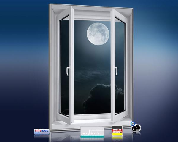 Infrarot Bildheizung 500 Watt 90x60 M10-SL Fensterblick Vollmond