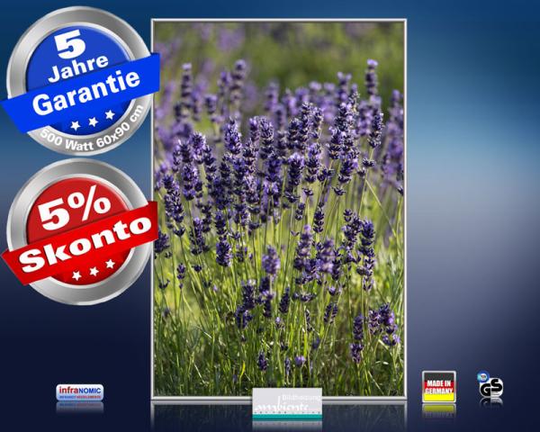 Infrarot Bildheizung 500 Watt 90x60 M10-SL Lavendel