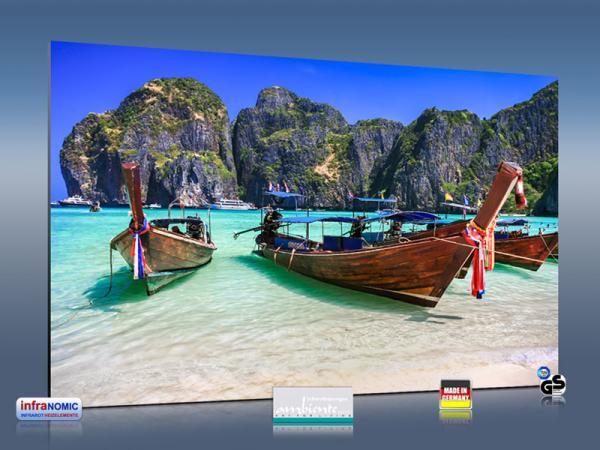Infrarot Bildheizung 500 Watt Rahmenlos slim-line 90x60 Andamanen