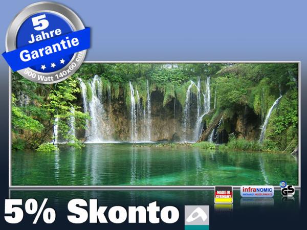 Infrarot Bildheizung 900 Watt 140x60 M10-SL Wasserfall