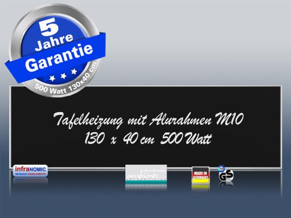 Infrarotheizung Tafelheizung Schreibtafel ESG Glas 500 Watt 130x40 M10
