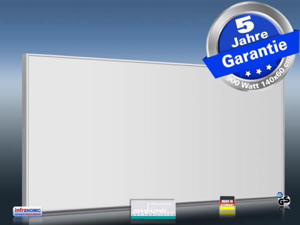 Infrarotheizung 900 Watt ESG Glas weiß Bad Spiegelheizung M10
