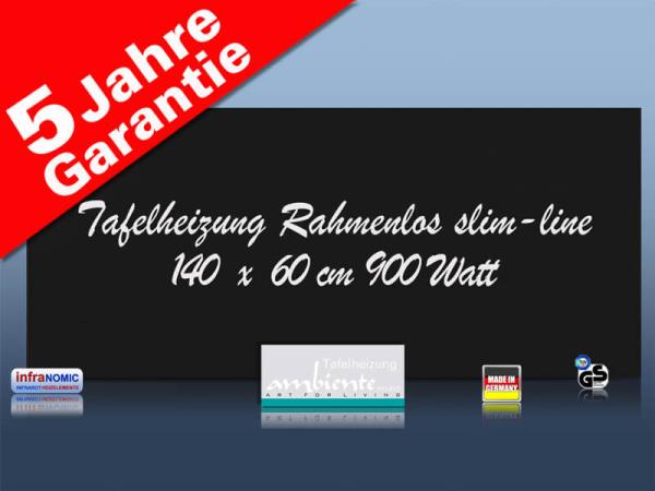 Infrarot Tafelheizung 900 Watt 140x60 Schreibtafel Rahmenlos slim-line