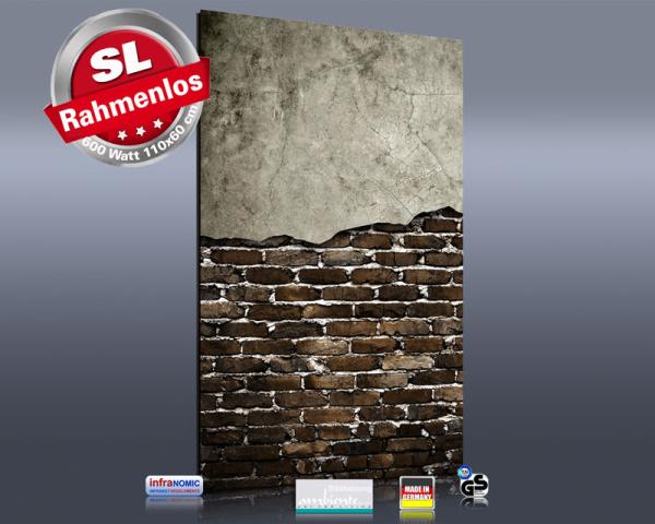 Infrarot Bildheizung 600 Watt Rahmenlos slim-line 110x60 Wand