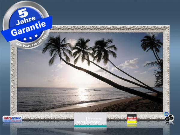 Infrarot Bildheizung 600 Watt 110x60 Stilrahmen StAw Barbados