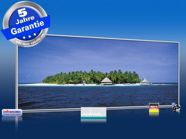 Infrarot Bildheizung 900 Watt 140x60 M10-SL Malediven Palmeninsel
