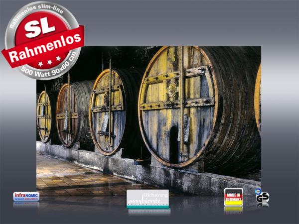 Infrarot Bildheizung 500 Watt 90x60 M10-SL Weinfässer