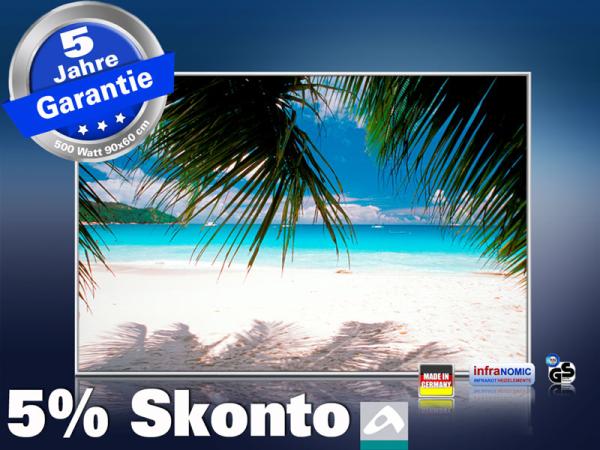 Infrarotheizung als Bild Bildheizung 500 Watt 90x60 M10-SL Karibik
