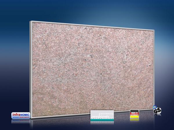 infrarot Bildheizung 500 Watt 90x60 M10-SL Granit rot fein