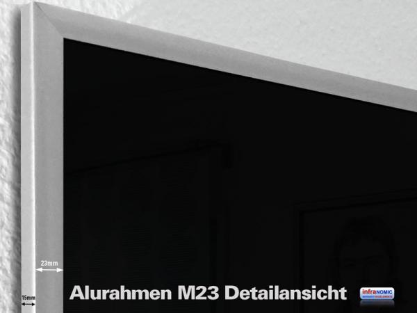 Fern Infrarotheizung 1400 Watt 200x80 ESG Glas schwarz emailliert M23