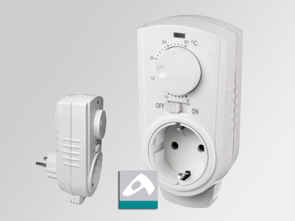 Einfacher Steckdosen Thermostat mit Drehscheibe für Infrarotheizungen
