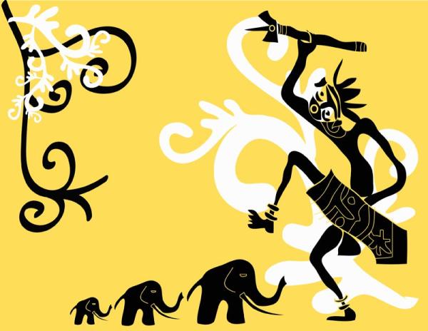 Bildheizung-Motiv Elefant für Standard Infrarotheizungen