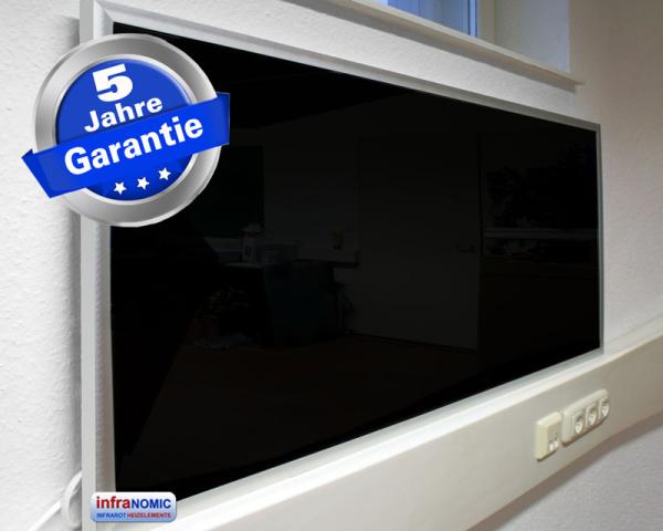 Infrarotheizung Glas weiß 700 Watt 120x60 M23 mit Optionen