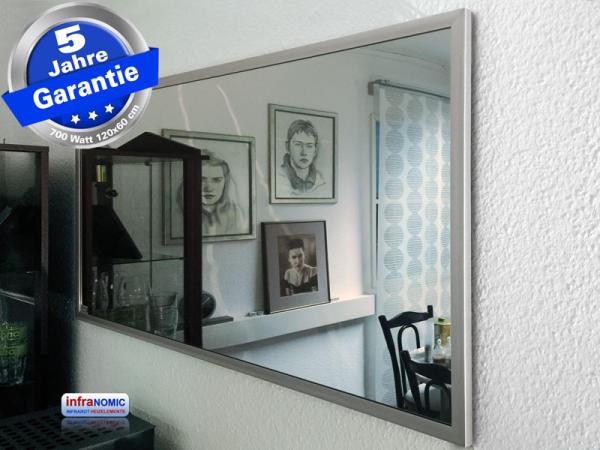 Infrarotheizung Glas weiß 700 Watt 120x60 M23 mit Optionen