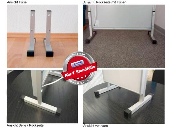 Standfüße für gerahmte Infrarotheizungen mit Alurahmen M10 und M23