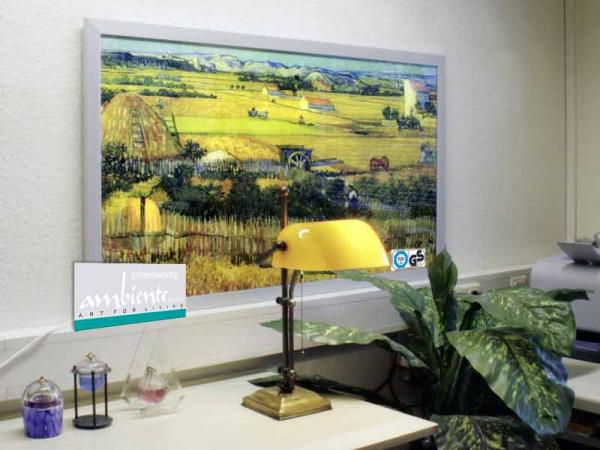 Infrarot Bildheizung Kunst 600 Watt 110x60 M23 Ebene La Grau